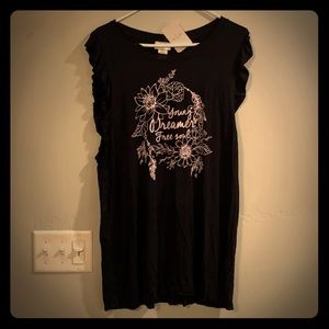 NWT Bellino u.s.a Black oversized tank/tee